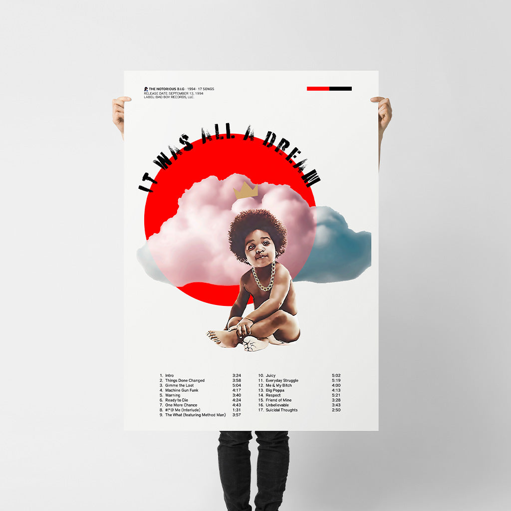 It Was All a Dream Poster — Notorious B.I.G. Minimal Hip-Hop Art Print