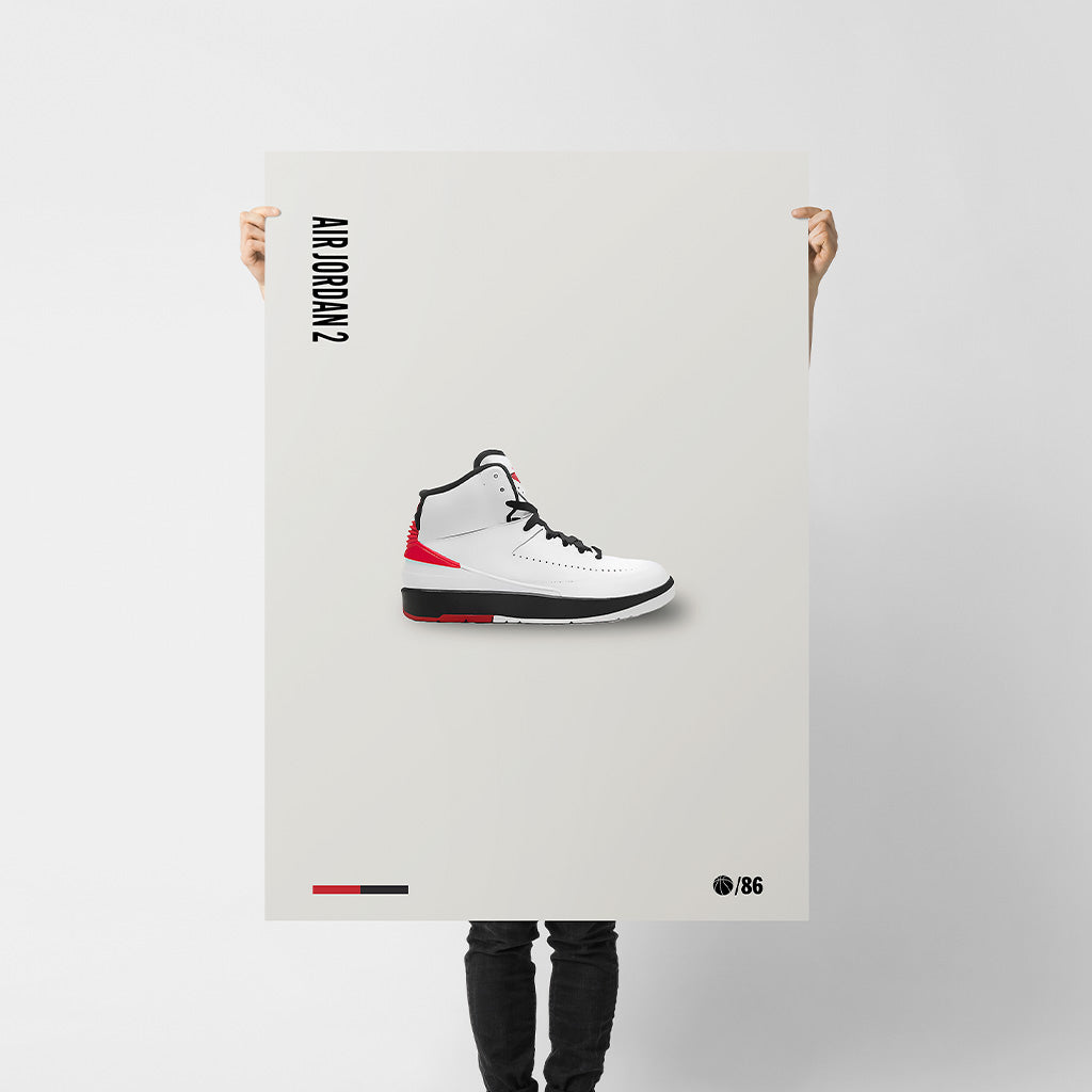 Air Jordan 2 Poster — Minimal Modern Sneaker Art Print