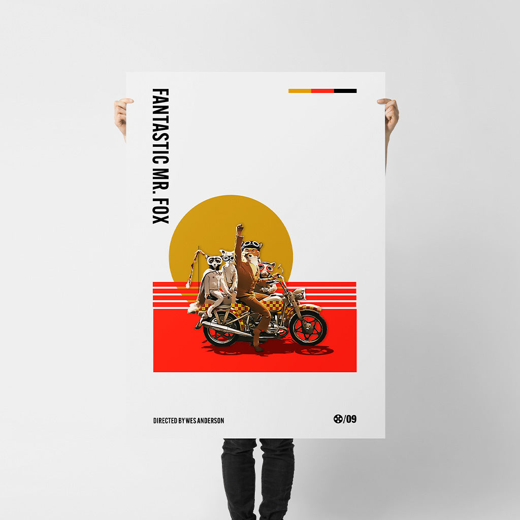 Fantastic Mr. Fox Poster — Minimal Wes Anderson Movie Art Print