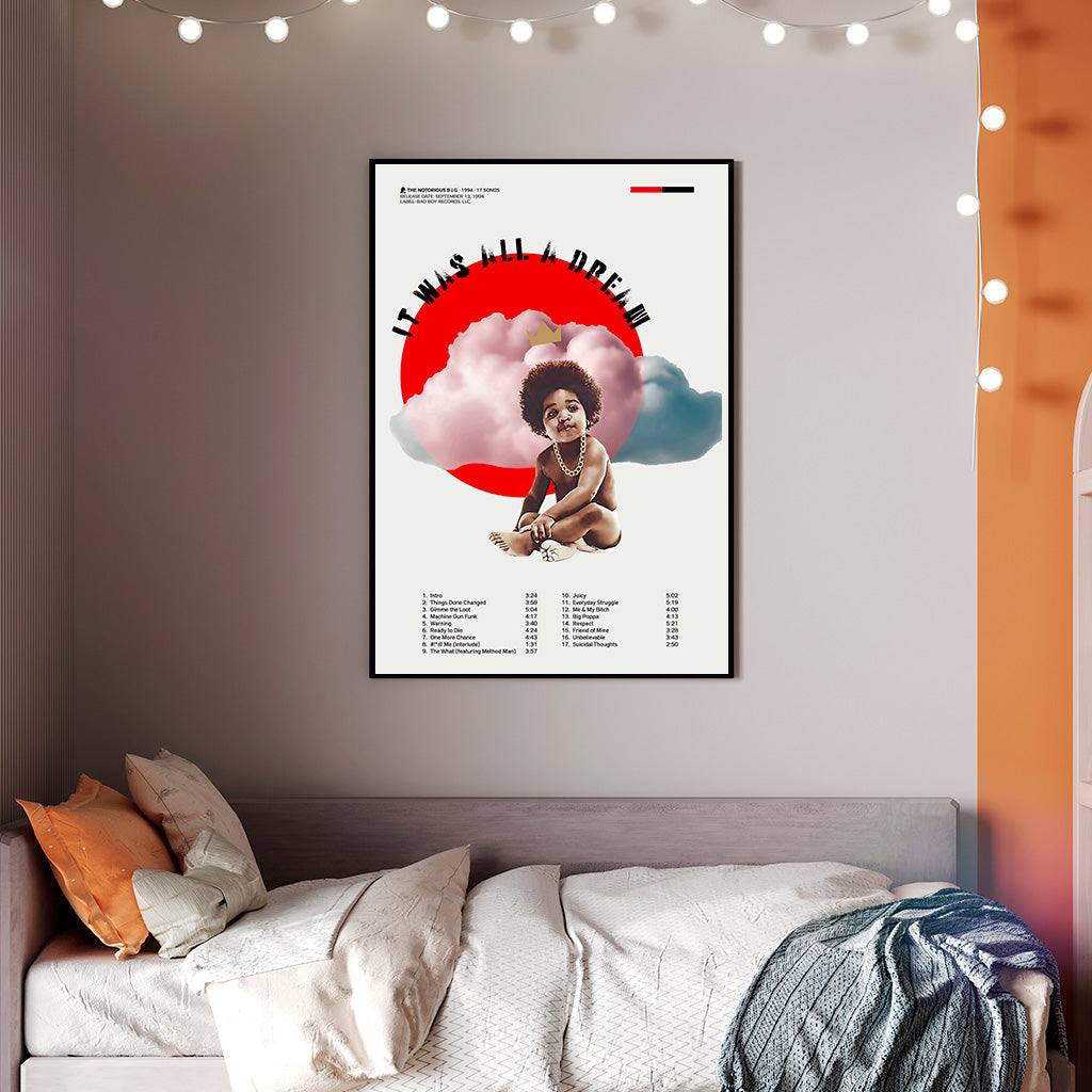 It Was All a Dream Poster — Notorious B.I.G. Minimal Hip-Hop Art Print