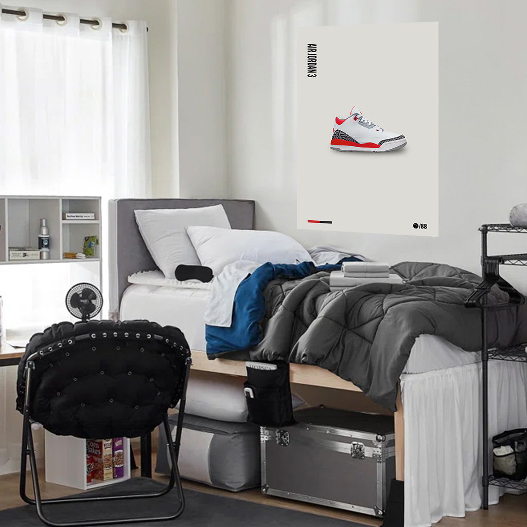 Air Jordan 3 Elephant Print Poster — Minimal Sneaker Art Print