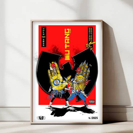 Wu-Tang Clan Portland Tour Poster — Samurai-Inspired Hip-Hop Art Print
