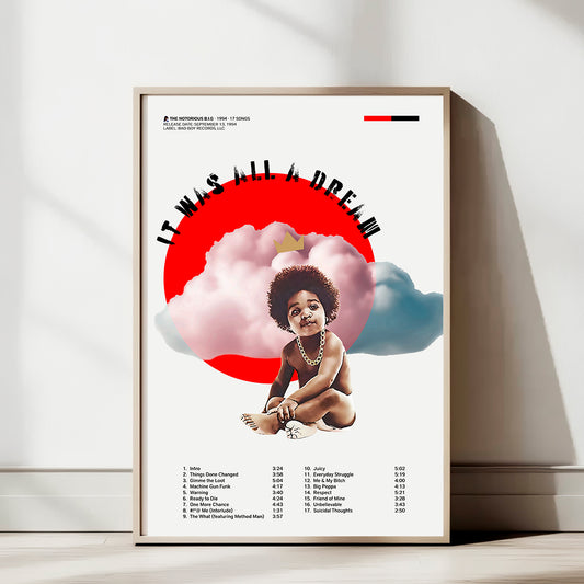 It Was All a Dream Poster — Notorious B.I.G. Minimal Hip-Hop Art Print