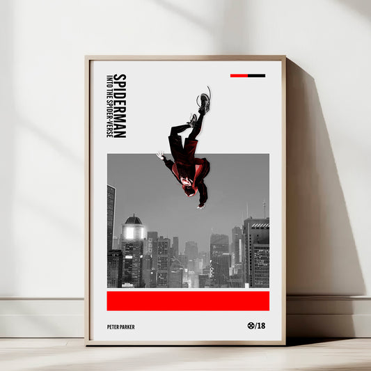 Spider-Verse Poster — Minimal Spider-Man Art Print | Modern Urban Wall Art