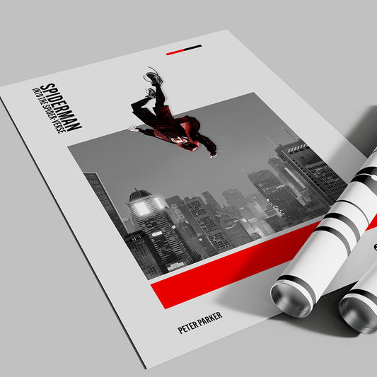Spider-Verse Poster — Minimal Spider-Man Art Print | Modern Urban Wall Art