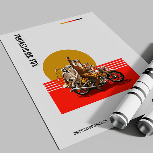 Fantastic Mr. Fox Poster — Minimal Wes Anderson Movie Art Print