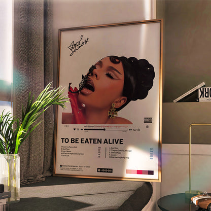 Mariah the Scientist To Be Eaten Alive Poster — Minimal Album Tracklist Art