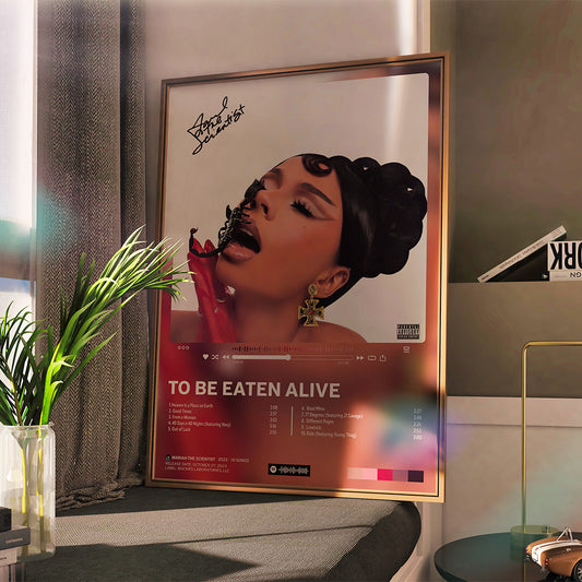 Mariah the Scientist To Be Eaten Alive Poster — Minimal Album Tracklist Art