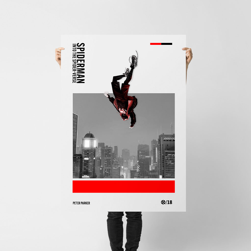 Spider-Verse Poster — Minimal Spider-Man Art Print | Modern Urban Wall Art