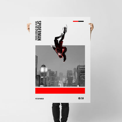Spider-Verse Poster — Minimal Spider-Man Art Print | Modern Urban Wall Art