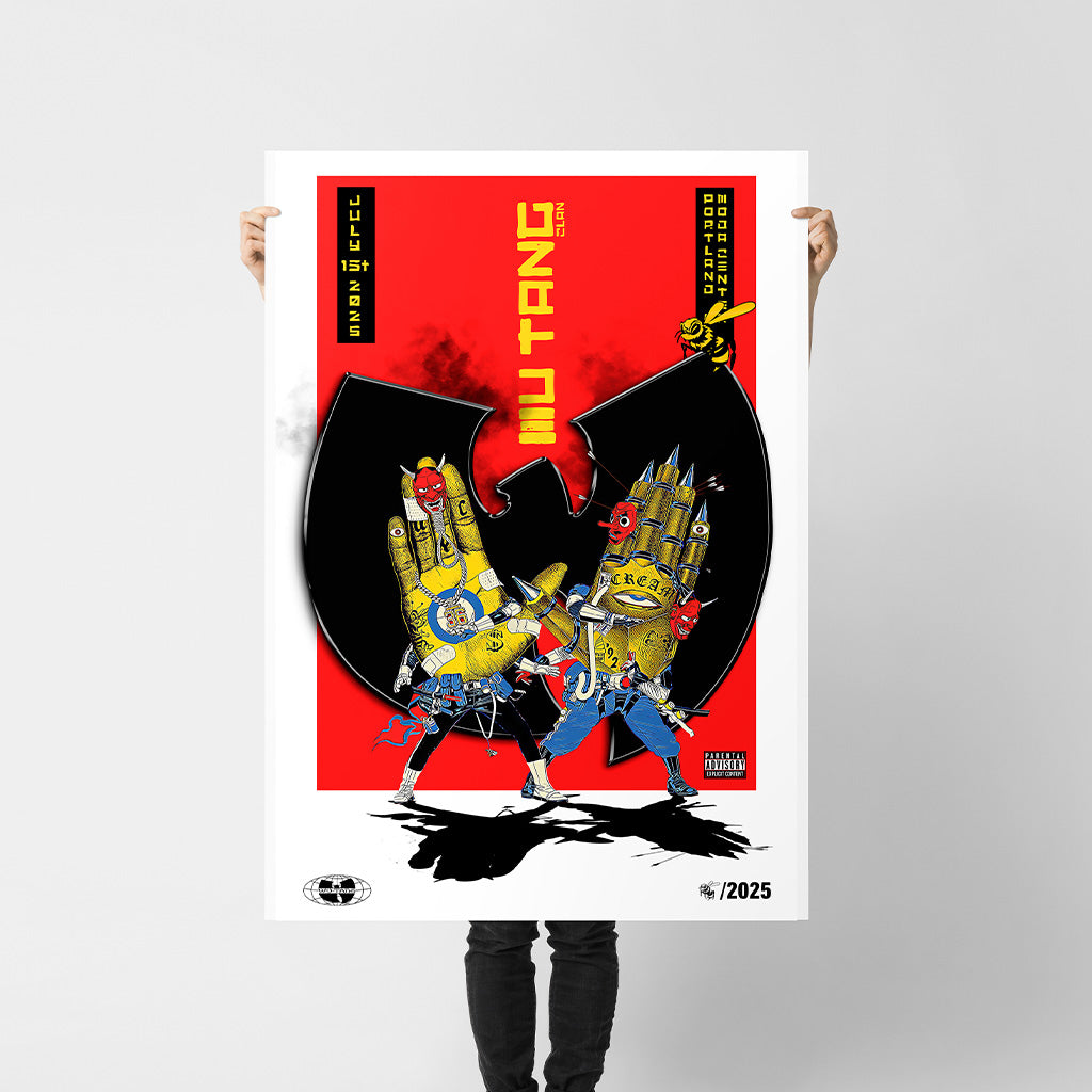 Wu-Tang Clan Portland Tour Poster — Samurai-Inspired Hip-Hop Art Print