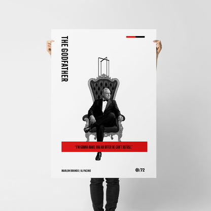 The Godfather Poster — Minimal Marlon Brando Movie Art Print