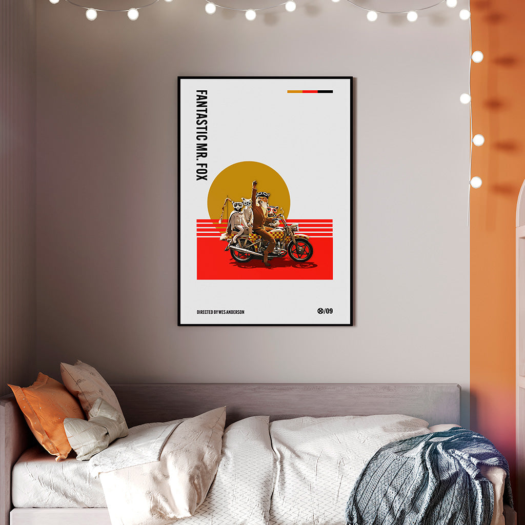 Fantastic Mr. Fox Poster — Minimal Wes Anderson Movie Art Print