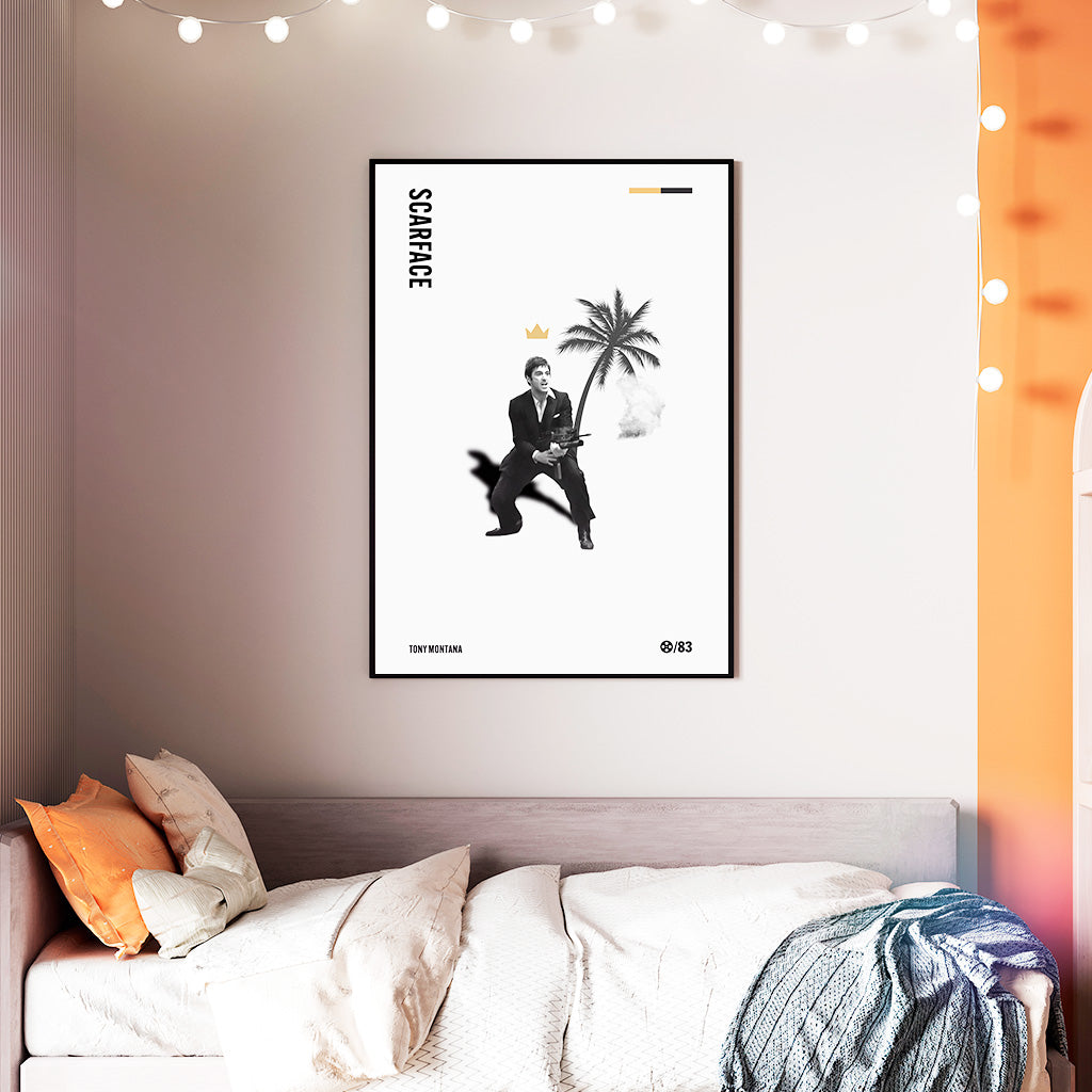 Scarface Tony Montana Poster — Minimal Modern Movie Art Print
