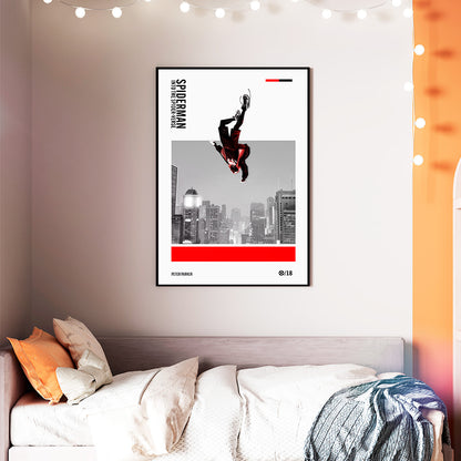 Spider-Verse Poster — Minimal Spider-Man Art Print | Modern Urban Wall Art